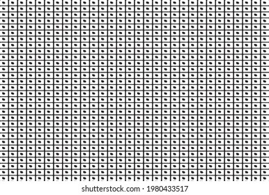 Rough, irregular texture composed of monochrome geometric elements. Overlay distressed grunge background. Abstract vector illustration. Isolated on white background. EPS10