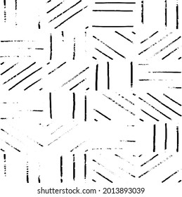 Rough, irregular texture composed of monochrome geometric elements. Overlay distressed grunge background. Abstract vector illustration. Isolated on white background. EPS10