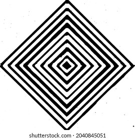 Rough, irregular texture composed of monochrome geometric elements. Overlay distressed grunge background. Abstract vector illustration. Isolated on white background. EPS10