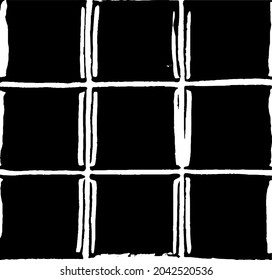 Rough, irregular texture composed of monochrome geometric elements. Overlay distressed grunge background. Abstract vector illustration. Isolated on white background. EPS10