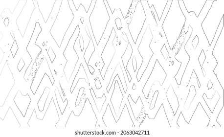 Rough, irregular texture composed of monochrome geometric elements. Overlay distressed grunge background. Abstract vector illustration. Isolated on white background. EPS10