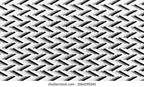 Rough, irregular texture composed of monochrome geometric elements. Overlay distressed grunge background. Abstract vector illustration. Isolated on white background. EPS10