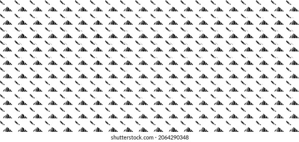 Rough, irregular texture composed of monochrome geometric elements. Overlay distressed grunge background. Abstract vector illustration. Isolated on white background. EPS10