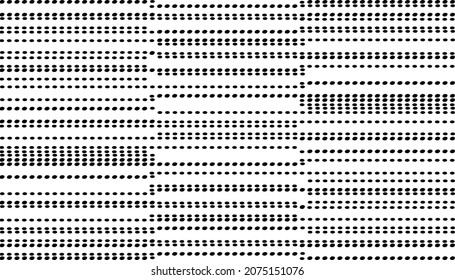 Rough, irregular texture composed of monochrome geometric elements. Overlay distressed grunge background. Abstract vector illustration. Isolated on white background. EPS10