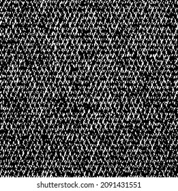 Textura rígida e irregular compuesta de elementos geométricos monocromos. Superponer el fondo gris angustiado. Ilustración del vector abstracto. Aislado sobre fondo blanco. EPS10