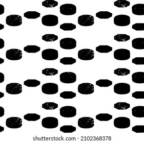 Rough, irregular texture composed of monochrome geometric elements. Overlay distressed grunge background. Abstract vector illustration. Isolated on white background. EPS10