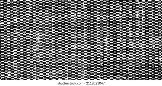 Rough, irregular texture composed of monochrome geometric elements. Overlay distressed grunge background. Abstract vector illustration. Isolated on white background. EPS10