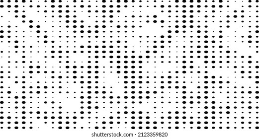 Reiche, unregelmäßige Textur aus monochromen geometrischen Elementen. Overlay bedrückter brüchiger Hintergrund. Abstrakte Vektorgrafik. Einzeln auf weißem Hintergrund. EPS10