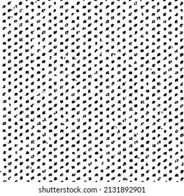 Rough, irregular texture composed of monochrome geometric elements. Overlay distressed grunge background. Abstract vector illustration. Isolated on white background. EPS10