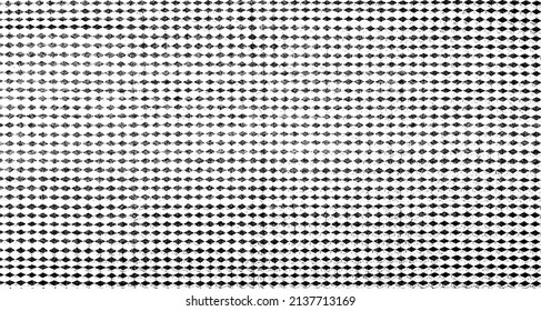 Reiche, unregelmäßige Textur aus monochromen geometrischen Elementen. Overlay bedrückter brüchiger Hintergrund. Abstrakte Vektorgrafik. Einzeln auf weißem Hintergrund. EPS10