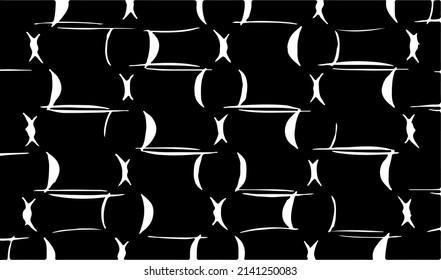Rough, irregular texture composed of monochrome geometric elements. Overlay distressed grunge background. Abstract vector illustration. Isolated on white background. EPS10