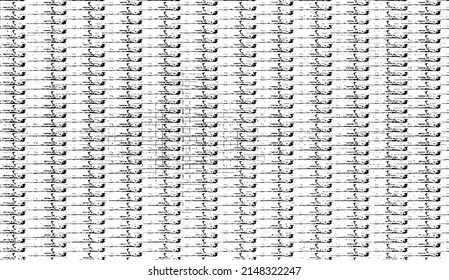 Rough, irregular texture composed of monochrome geometric elements. Overlay distressed grunge background. Abstract vector illustration. Isolated on white background. EPS10