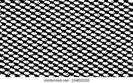 Rough, irregular texture composed of monochrome geometric elements. Overlay distressed grunge background. Abstract vector illustration. Isolated on white background. EPS10