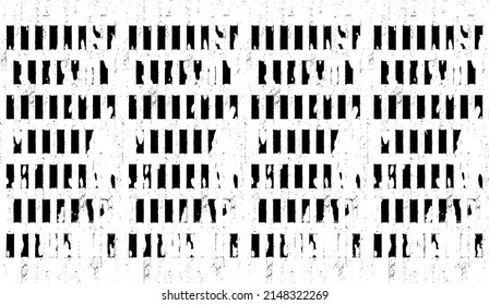 Rough, irregular texture composed of monochrome geometric elements. Overlay distressed grunge background. Abstract vector illustration. Isolated on white background. EPS10