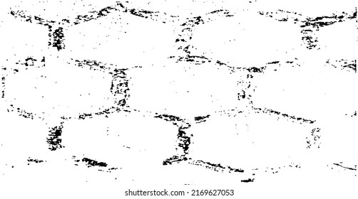 Rough, irregular texture composed of monochrome geometric elements. Overlay distressed grunge background. Abstract vector illustration. Isolated on white background. EPS10