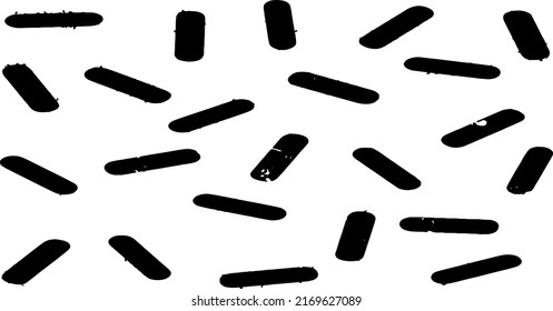Rough, irregular texture composed of monochrome geometric elements. Overlay distressed grunge background. Abstract vector illustration. Isolated on white background. EPS10