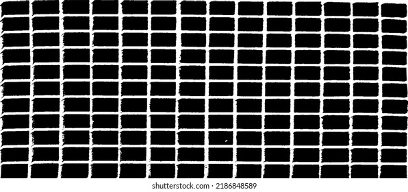 Rough, irregular texture composed of monochrome geometric elements. Overlay distressed grunge background. Abstract vector illustration. Isolated on white background. EPS10