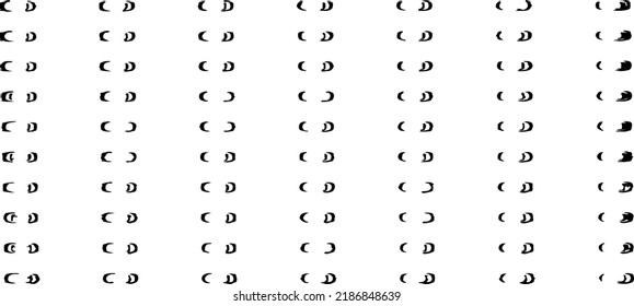 Textura rígida e irregular compuesta de elementos geométricos monocromos. Superponer el fondo gris angustiado. Ilustración del vector abstracto. Aislado sobre fondo blanco. EPS10