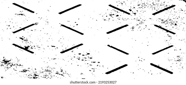 Rough, irregular texture composed of monochrome geometric elements. Overlay distressed grunge background. Abstract vector illustration. Isolated on white background. EPS10