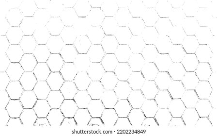 Rough, irregular texture composed of monochrome geometric elements. Overlay distressed grunge background. Abstract vector illustration. Isolated on white background. EPS10
