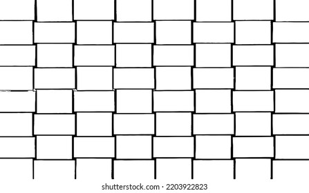 Rough, irregular texture composed of monochrome geometric elements. Overlay distressed grunge background. Abstract vector illustration. Isolated on white background. EPS10