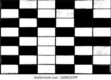 Rough, irregular texture composed of monochrome geometric elements. Overlay distressed grunge background. Abstract vector illustration. Isolated on white background. EPS10