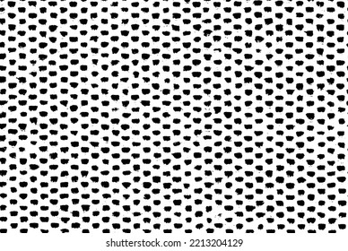 Reiche, unregelmäßige Textur aus monochromen geometrischen Elementen. Overlay bedrückter brüchiger Hintergrund. Abstrakte Vektorgrafik. Einzeln auf weißem Hintergrund. EPS10