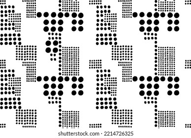 Rough, irregular texture composed of monochrome geometric elements. Overlay distressed grunge background. Abstract vector illustration. Isolated on white background. EPS10