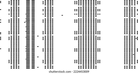 Textura rígida e irregular compuesta de elementos geométricos monocromos. Superponer el fondo gris angustiado. Ilustración del vector abstracto. Aislado sobre fondo blanco. EPS10