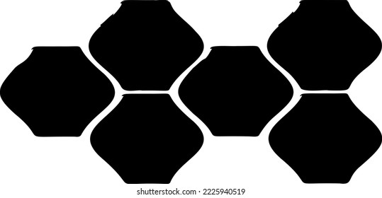 Textura rígida e irregular compuesta de elementos geométricos monocromos. Superponer el fondo gris angustiado. Ilustración del vector abstracto. Aislado sobre fondo blanco. EPS10