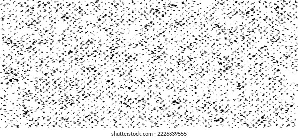 Rough, irregular texture composed of monochrome geometric elements. Overlay distressed grunge background. Abstract vector illustration. Isolated on white background. EPS10