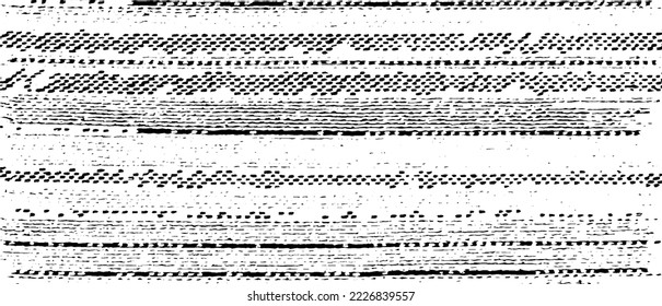 Rough, irregular texture composed of monochrome geometric elements. Overlay distressed grunge background. Abstract vector illustration. Isolated on white background. EPS10