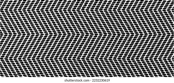 Reiche, unregelmäßige Textur aus monochromen geometrischen Elementen. Overlay bedrückter brüchiger Hintergrund. Abstrakte Vektorgrafik. Einzeln auf weißem Hintergrund. EPS10