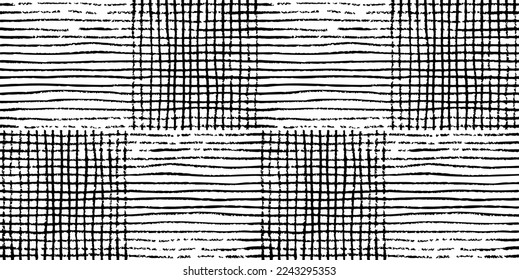 Rough, irregular texture composed of monochrome geometric elements. Overlay distressed grunge background. Abstract vector illustration. Isolated on white background. EPS10
