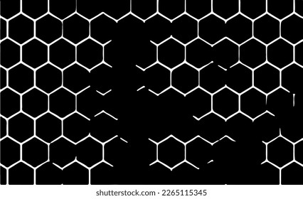 Rough, irregular texture composed of monochrome geometric elements. Overlay distressed grunge background. Abstract vector illustration. Isolated on white background. EPS10