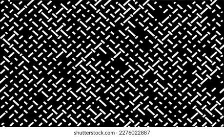 Textura rígida e irregular compuesta de elementos geométricos monocromos. Superponer el fondo gris angustiado. Ilustración del vector abstracto. Aislado sobre fondo blanco. EPS10