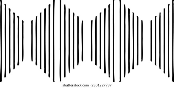 Reiche, unregelmäßige Textur aus monochromen geometrischen Elementen. Overlay bedrückter brüchiger Hintergrund. Abstrakte Vektorgrafik. Einzeln auf weißem Hintergrund. EPS10