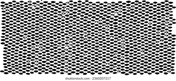 Rough, irregular texture composed of monochrome geometric elements. Overlay distressed grunge background. Abstract vector illustration. Isolated on white background. EPS10