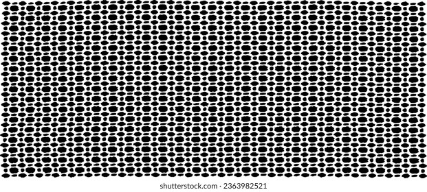 Textura rígida e irregular compuesta de elementos geométricos monocromos. Superponer el fondo gris angustiado. Ilustración del vector abstracto. Aislado sobre fondo blanco. EPS10