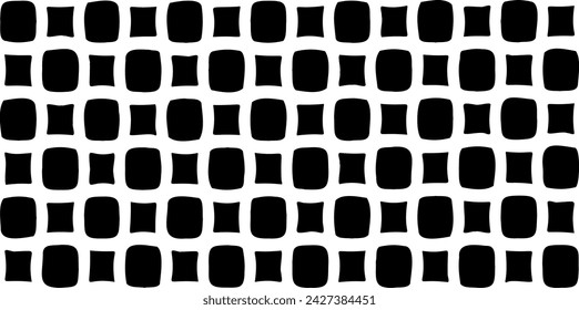 Rough, irregular texture composed of monochrome geometric elements. Overlay distressed grunge background. Abstract vector illustration. Isolated on white background. EPS10