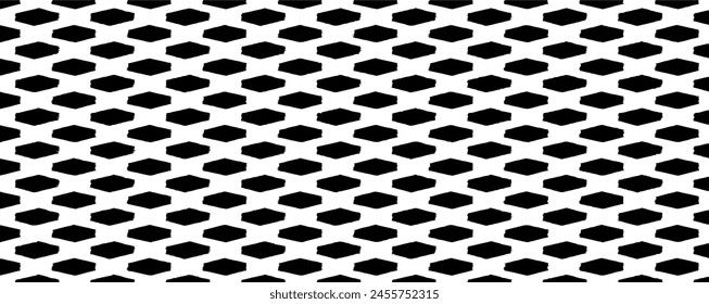 Raue, unregelmäßige Textur aus monochromen geometrischen Elementen. Überlagern Sie den depressiven Grunge-Hintergrund. Abstrakte Vektorillustration. Isoliert auf weißem Hintergrund. EPS10
