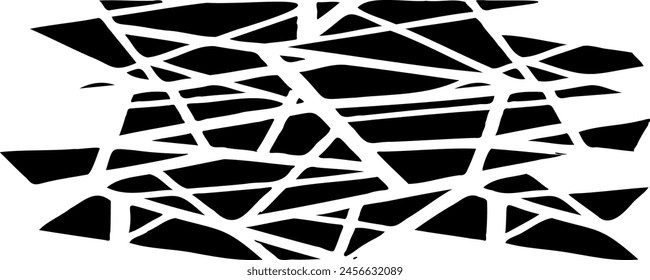 Rough, irregular texture composed of monochrome geometric elements. Overlay distressed grunge background. Abstract vector illustration. Isolated on white background. EPS10
