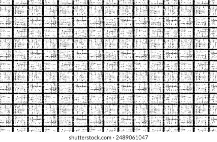 Rough, irregular texture composed of monochrome geometric elements. Overlay distressed grunge background. Abstract vector illustration. Isolated on white background. EPS10