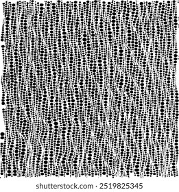 Textura rugosa e irregular compuesta por Elementos geométricos monocromáticos. Superponer fondo grunge afligido. Ilustración vectorial Abstractas. Aislado sobre fondo blanco. EPS10
