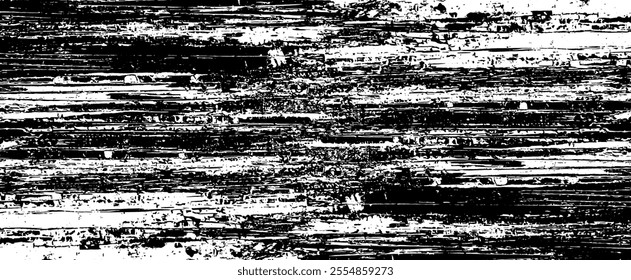 Rough, irregular texture composed of monochrome geometric elements. Overlay distressed grunge background. Abstract vector illustration. Isolated on white background. EPS10