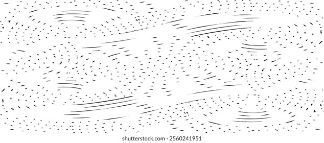 Rough, irregular texture composed of monochrome geometric elements. Overlay distressed grunge background. Abstract vector illustration. Isolated on white background. EPS10