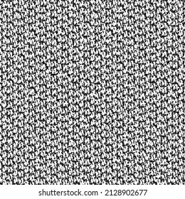 Rough knit fabric texture. Detail in black and white. Abstract vector.