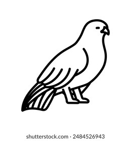 Rough legged Hawk Outline Icon, Vector illustration