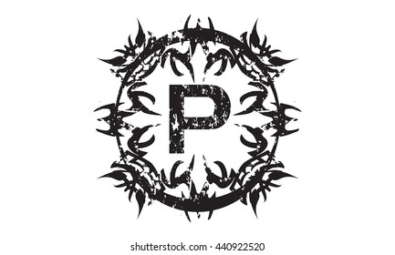 Rough Letter P