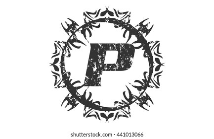 Rough Letter P